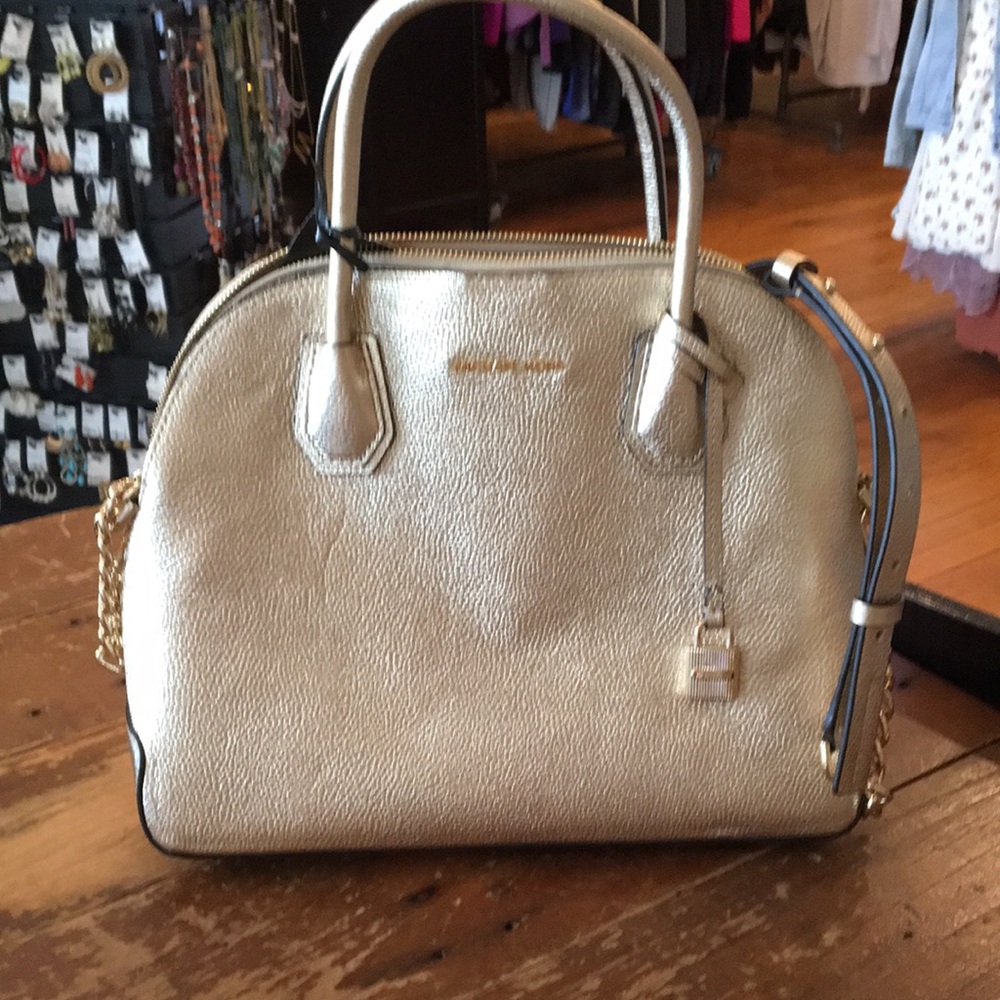 Gold Michael Kors tote